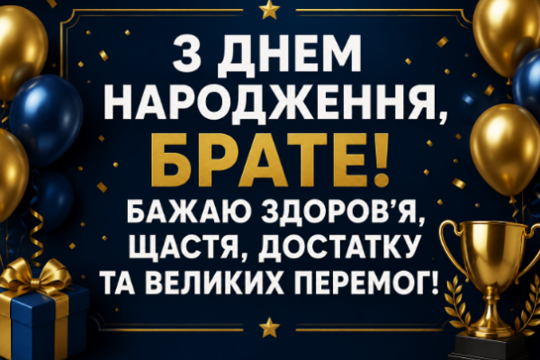 Теплі привітання з днем народження брату