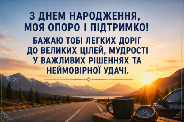 Теплі привітання з днем народження чоловіку листівка