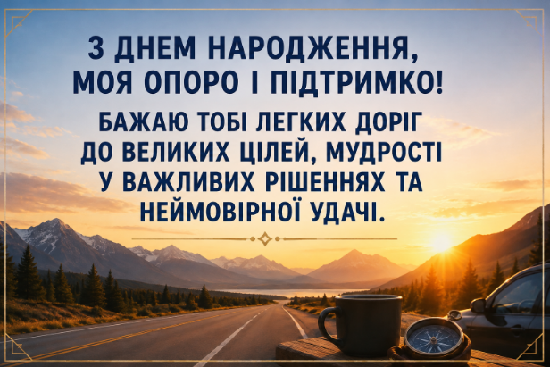 Теплі привітання з днем народження чоловіку листівка